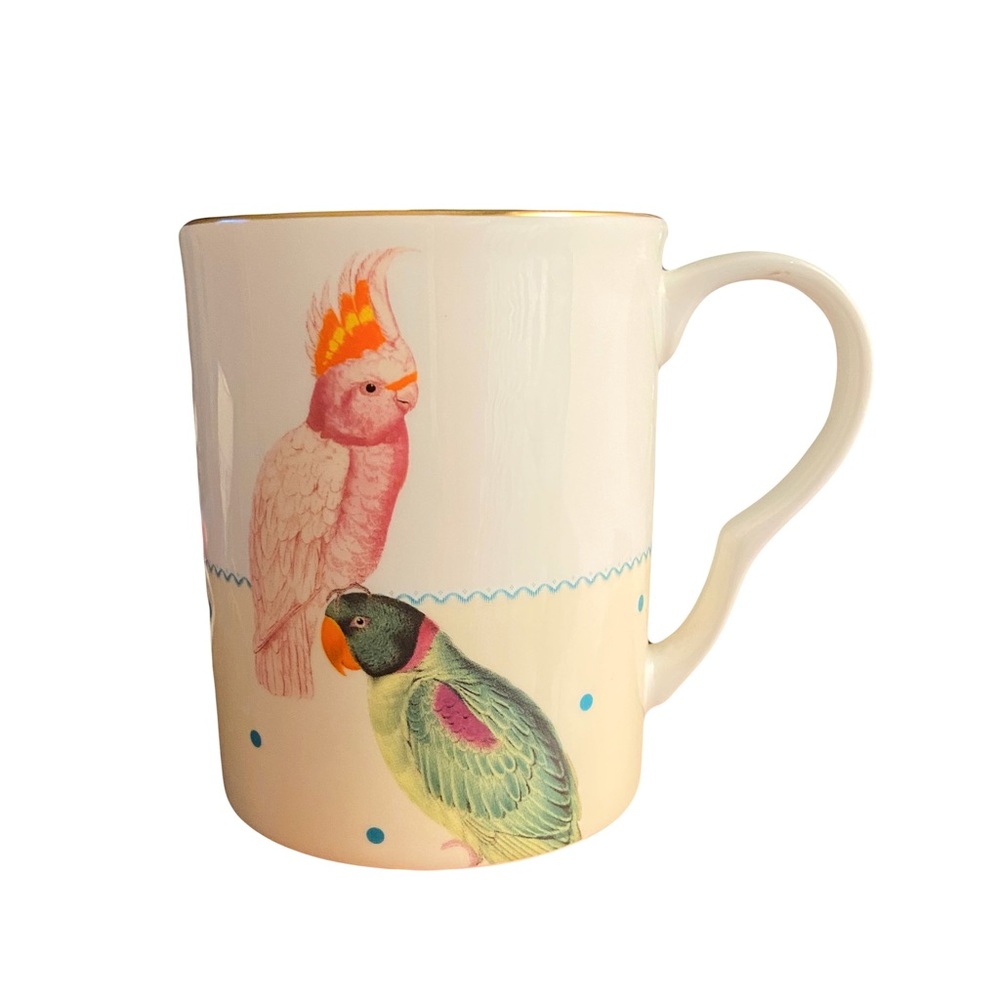 Yvonne Ellen Gold Rimmed Mug Cocktail Love Bird